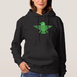 Pull À Capuche Faucon vert stylisé