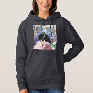 Pull À Capuche Femme élégante bleue Robe florale Chic