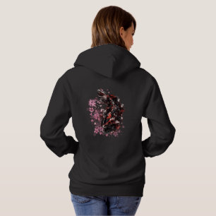 Pull À Capuche Femmes Fleur de Cerisier Sakura Poisson Koi Japona