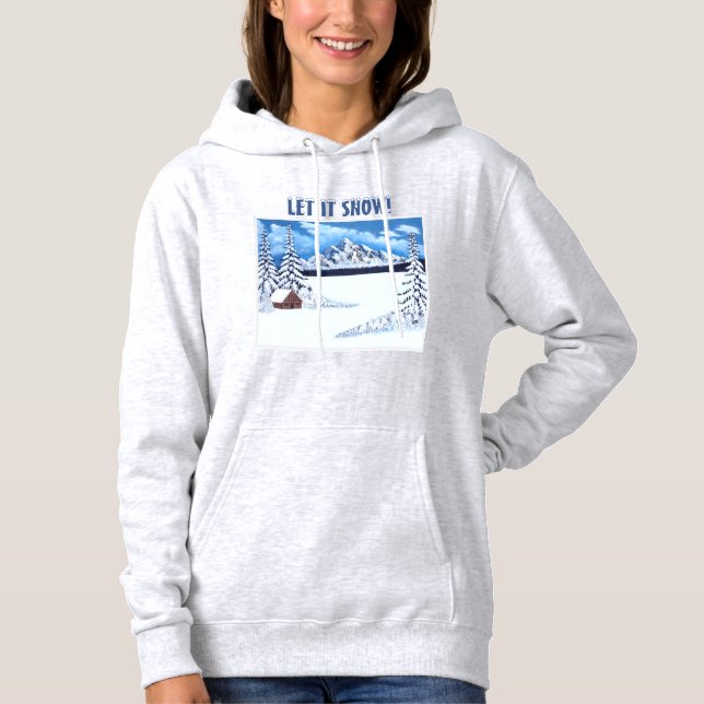 Pull À Capuche Femmes merveilleuses d'hiver (Devant)