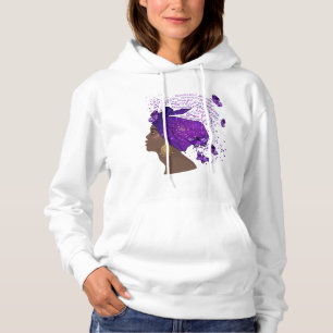 Pull À Capuche Femmes noires Afro Reine Melanin Fille Reine Femme