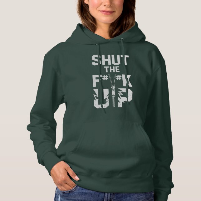 Pull À Capuche Fermer la typographie en gras F#%K (Devant)