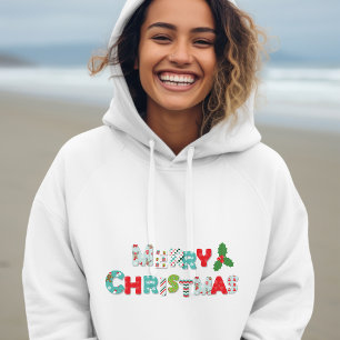 Pull À Capuche Festive Joyeux Noël   Vacances