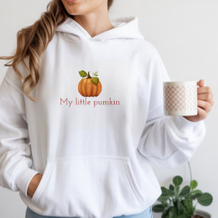 Pull À Capuche Fête de Thanksgiving petite citrouille aquarelle
