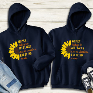 Pull À Capuche Fête des mères féministe Cadeau Ruth Bader Sunflow