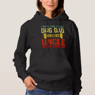 Pull À Capuche Fête des pères Retro J'Ai Deux Titres Chien Papa &