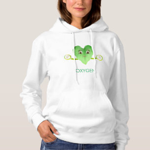 Pull À Capuche Feuille de coeur verte moderne