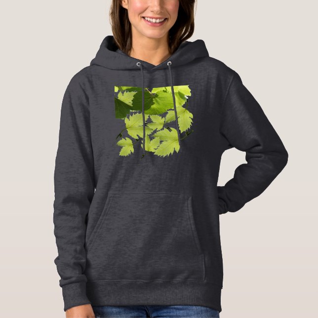 Pull À Capuche Feuilles verts de vigne (Devant)