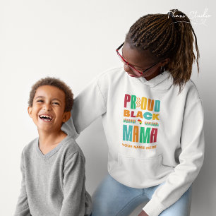 Pull À Capuche Fier Black Mama Histoire Noire Mois Famille