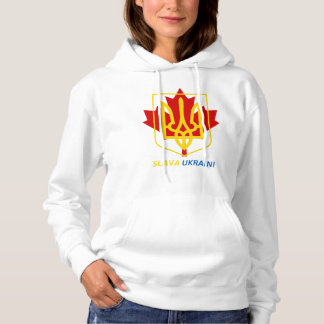 PULL À CAPUCHE FIER D'ÊTRE CANADIEN UKRAINIEN - SLAVA UKRAINI !