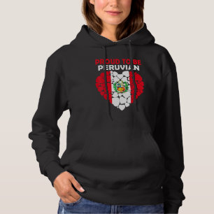 Pull À Capuche Fier d'être péruvien J'aime le drapeau du Pérou