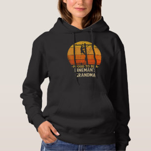 Pull À Capuche Fière d'être grand-mère de lineman câble électriqu