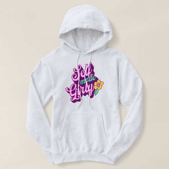 Pull À Capuche Fille auto-fabriquée - Cendres (Design devant)
