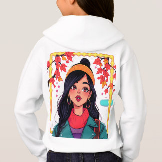 Pull à capuche Fille d'Automne pour Filles – Sweat