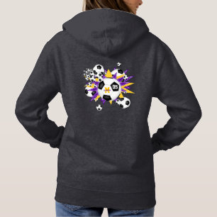 Pull À Capuche filles balle de football souffle avec des étoiles 