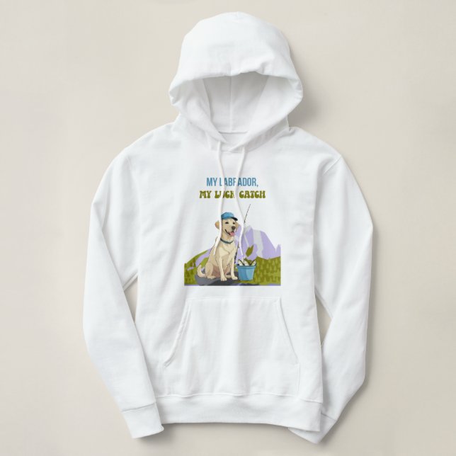 Pull À Capuche Fishing Buddy – Labrador Retriever Edition (Design devant)