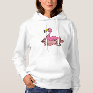 Pull À Capuche Flamant rose à fleur de Lotus