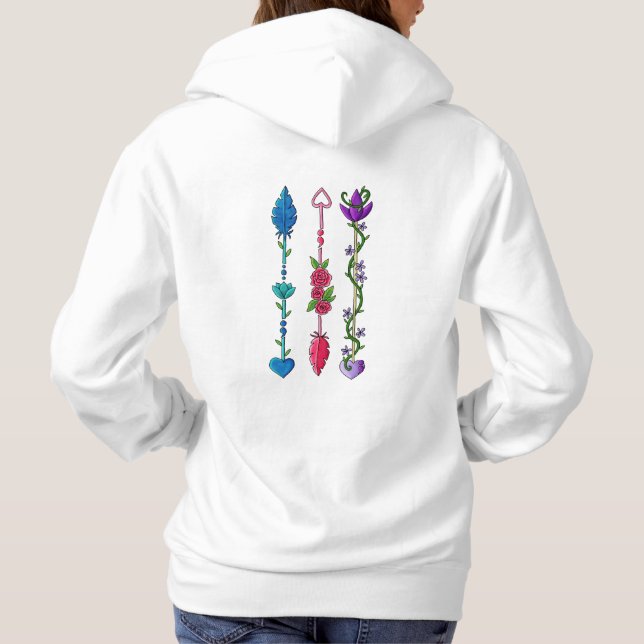 Pull À Capuche Flèches de point-virgule (Dos)