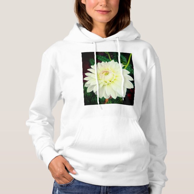 Pull À Capuche Fleur blanche et rose (Devant)
