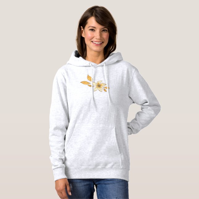 Pull À Capuche fleur d'automne (Devant entier)
