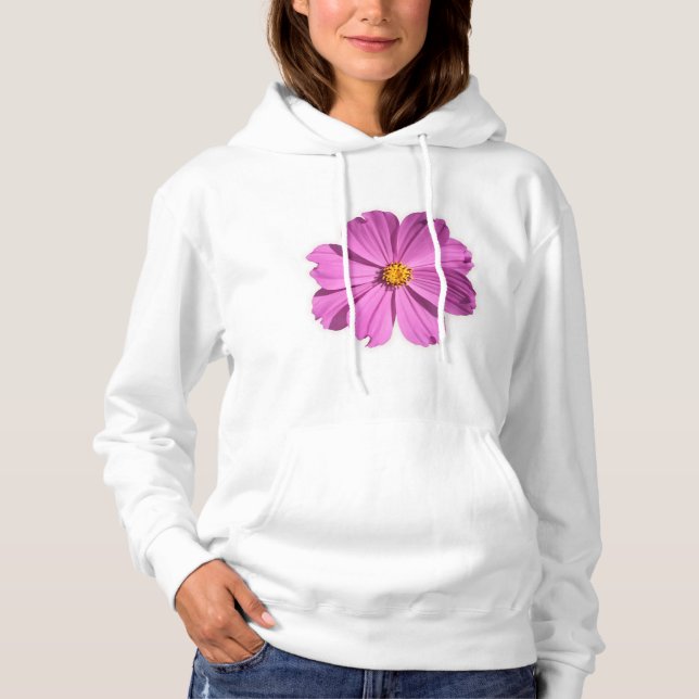 Pull À Capuche Fleur rose (Devant)