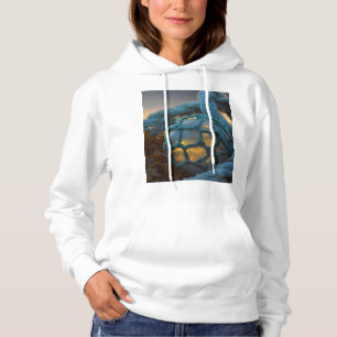 Pull À Capuche Flotteur de pêche en verre, Coucher de soleil, Ala
