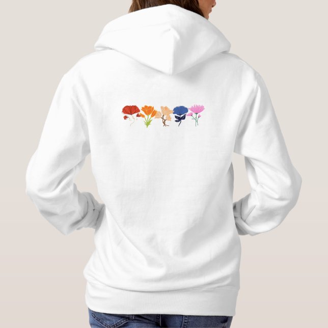 Pull À Capuche Flower Design Hoodie/ Sweatshirt (Dos)