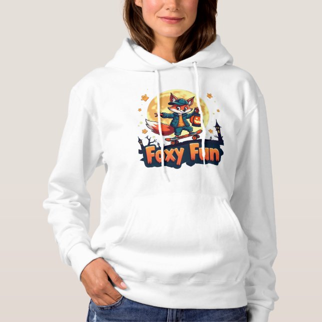 Pull À Capuche Foxy Fun Halloween Skate Tee (Devant)