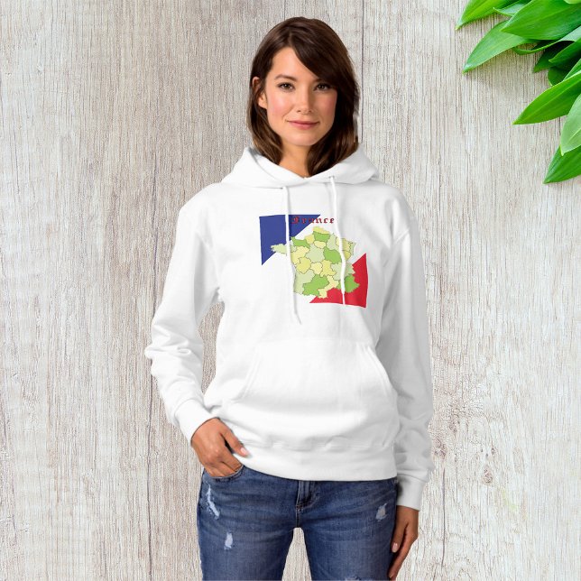 Pull À Capuche France Couleurs Et Carte Nationales (Créateur téléchargé)