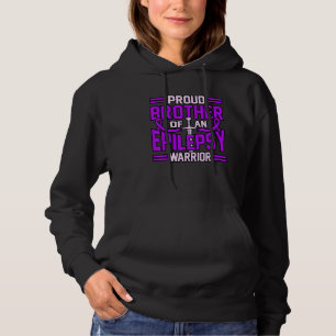 Pull À Capuche Frère de guerrier d'épilepsie Ruban Violet de Sens