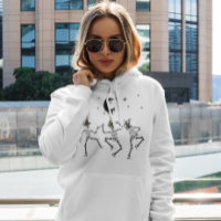 Funny black Dancing Skeleton halloween sorcier cas