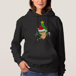 Pull À Capuche Funny Chat Arbre de Noël - Noël Noël Noël Chat Xm