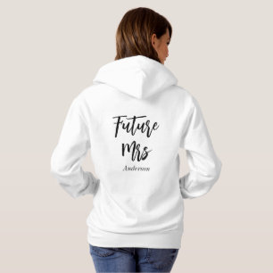 Pull À Capuche Futur de la mariée Mme Mariage Black White