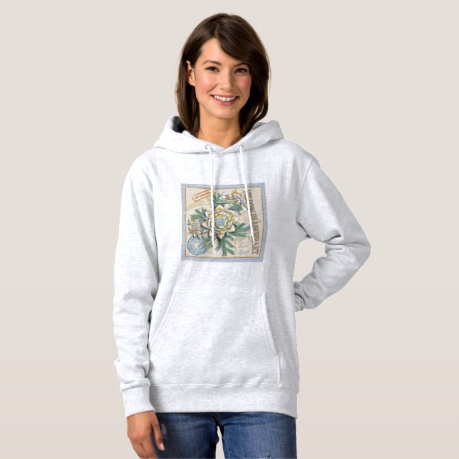 Pull À Capuche G Bureau de la création Fleur jaune (Devant entier)