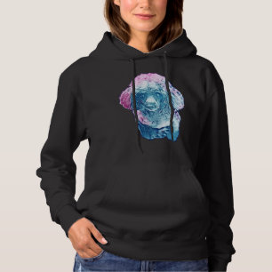 Pull À Capuche Galaxie Bleue Mini Poodle Long