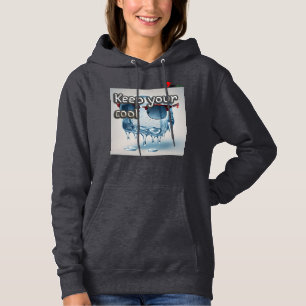 Pull À Capuche Gardez Votre Calme Cube de Glace Lunettes de Solei