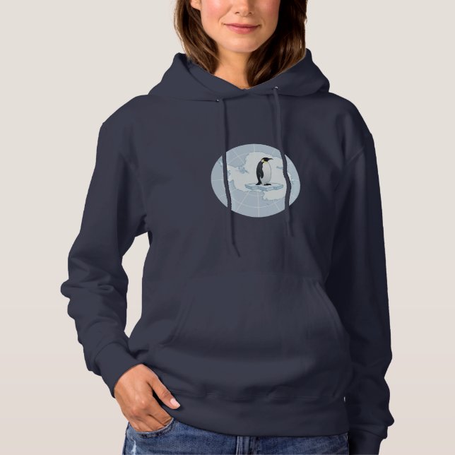 Pull À Capuche Gardien du drapeau du pôle Sud Antarctique (Devant)