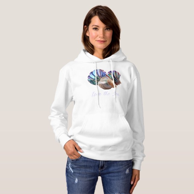 Pull À Capuche Gems océaniques (Devant entier)