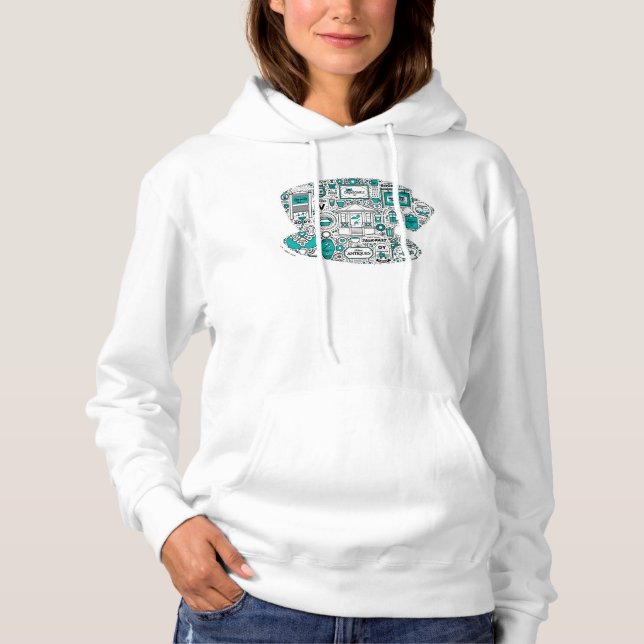 Pull À Capuche Gilmore Girls Doodle Art (Devant)