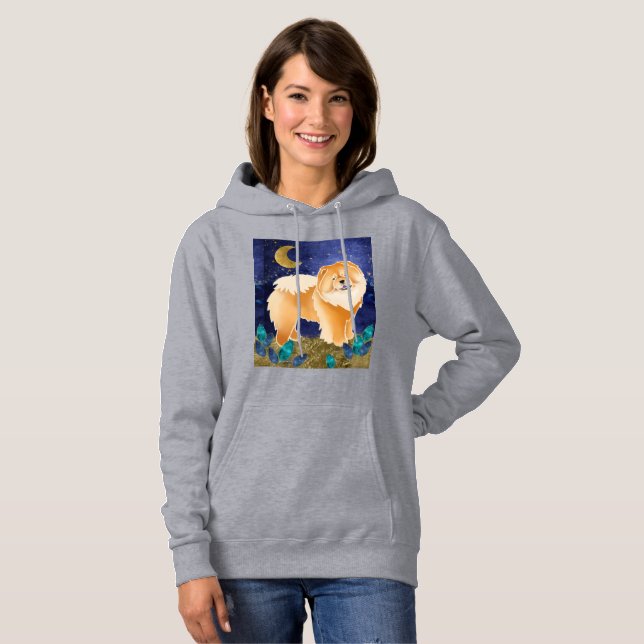 Pull À Capuche GINKGO le Chow   - sweatshirt à capuche rouge (Devant entier)