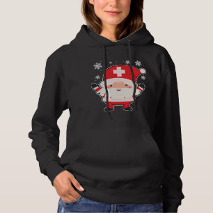 Pull À Capuche Gnome Nurse Père Noël Christmas mignonne RN LPN Nu