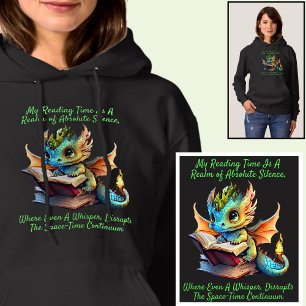 Pull À Capuche Gold Aqua Baby Dragon Avertissement Lecture Livre 