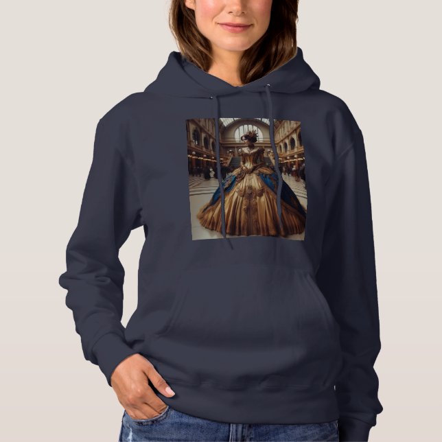 Pull À Capuche Gold Princess Steampunk Victorian Industrial (Devant)