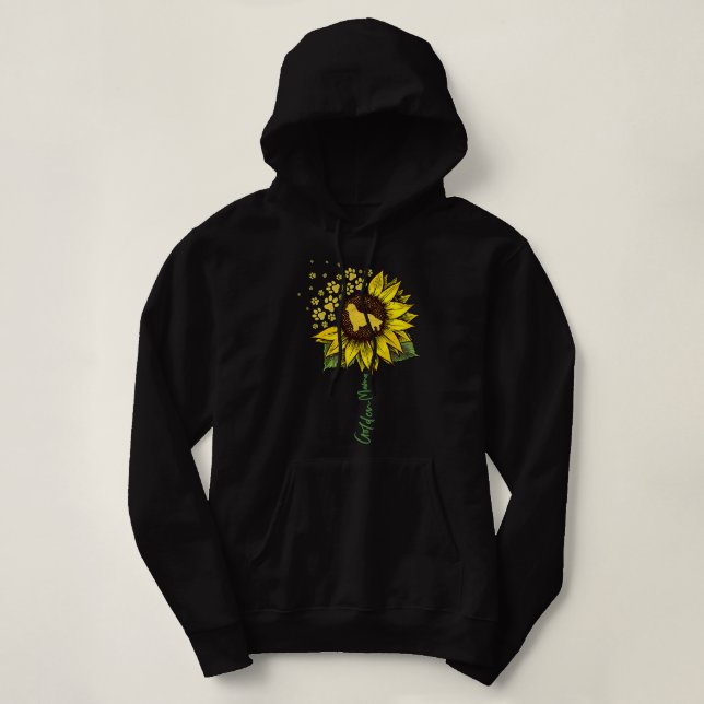 Pull À Capuche Golden Retriever Goldie Chien Golden Mom Sunflower (Design devant)