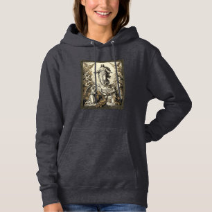 Pull À Capuche Gravure d'ange d'ascension vintage Vector Art_1