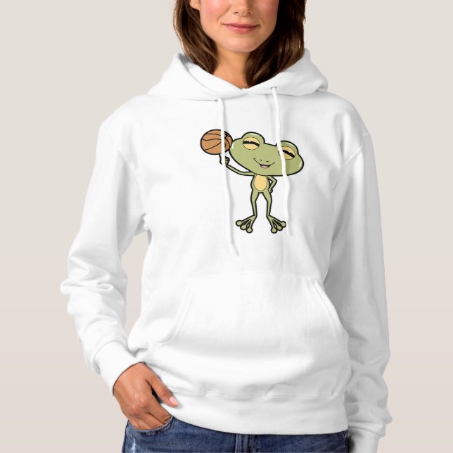 Pull À Capuche Grenouille aux sports de basket-ball (Devant)