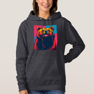 Pull À Capuche Grizzly Bear Pop Art