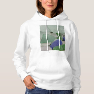 Pull À Capuche Gros plan sur du verre de plage, Alaska
