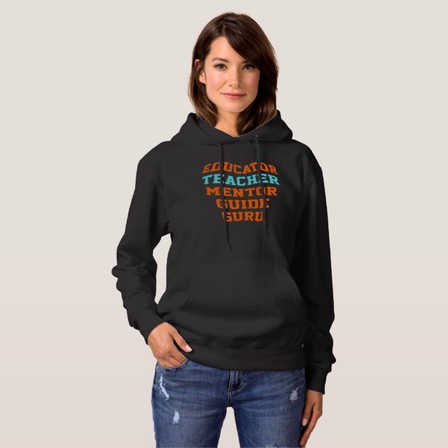 PULL À CAPUCHE GUIDE DU MENTOR ENSEIGNANT ÉDUCATEUR GURU (Devant entier)
