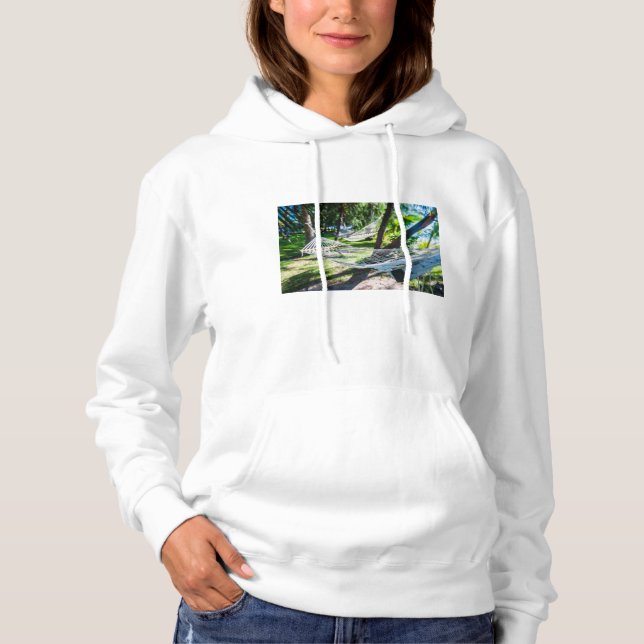 Pull À Capuche Hamac sur la plage, Fidji (Devant)